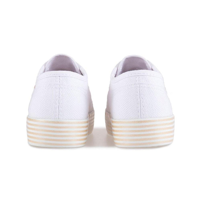 Zapatilla 2730 Kids PRINT Platform White Gold Superga