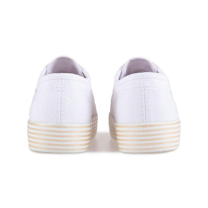 Zapatilla 2730 Kids PRINT Platform White Gold Superga