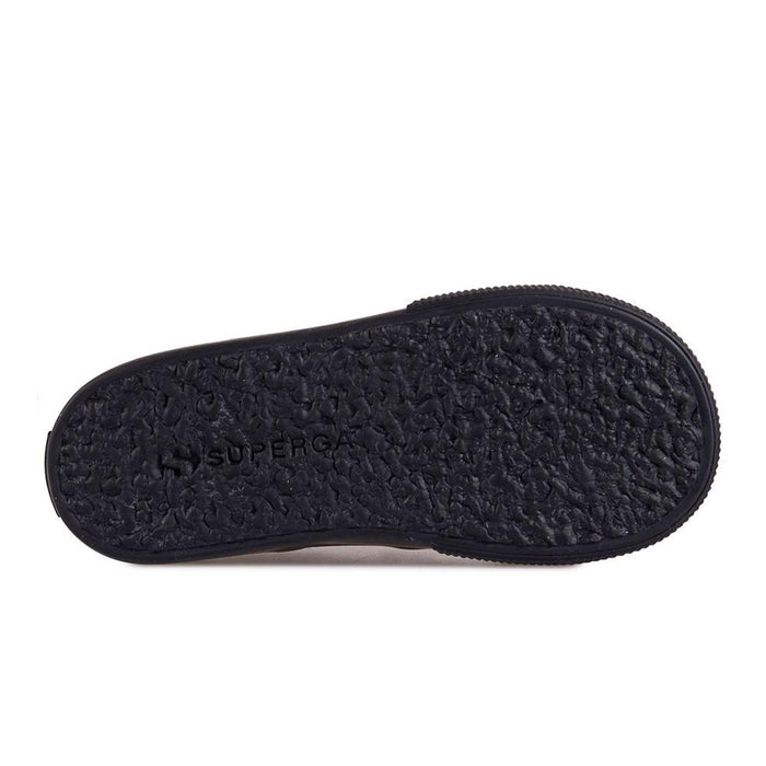 Zapatilla 2730 Kids Straps Lame Total Black Shine Superga