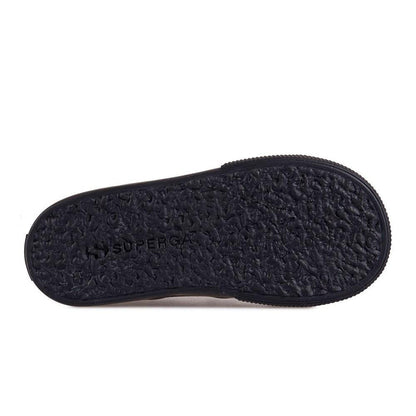Zapatilla 2730 Kids Straps Lame Total Black Shine Superga
