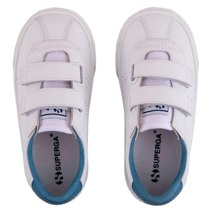 Zapatilla 2843 Kids CLUB STRAPS Act White Blue Superga