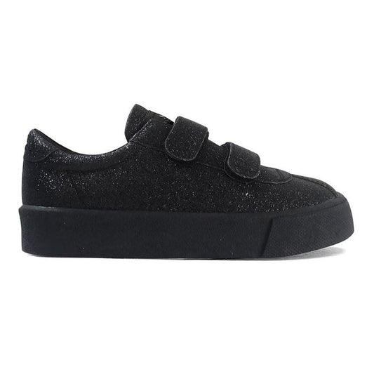 Zapatilla 2843 Kids CLUB STRAPS Glitter Black Superga