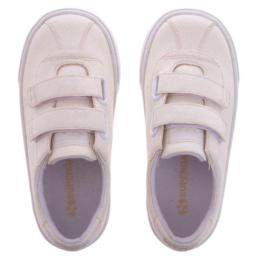 Zapatilla 2843 Kids CLUB STRAPS Glitter White Superga